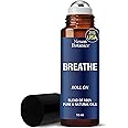 Breathe Essential Oil Roll-On Blend 10 ml - Pure Eucalyptus, Peppermint & Rosemary Oils Roller for Clear Breathing & Respiratory Support - Nexon Botanics