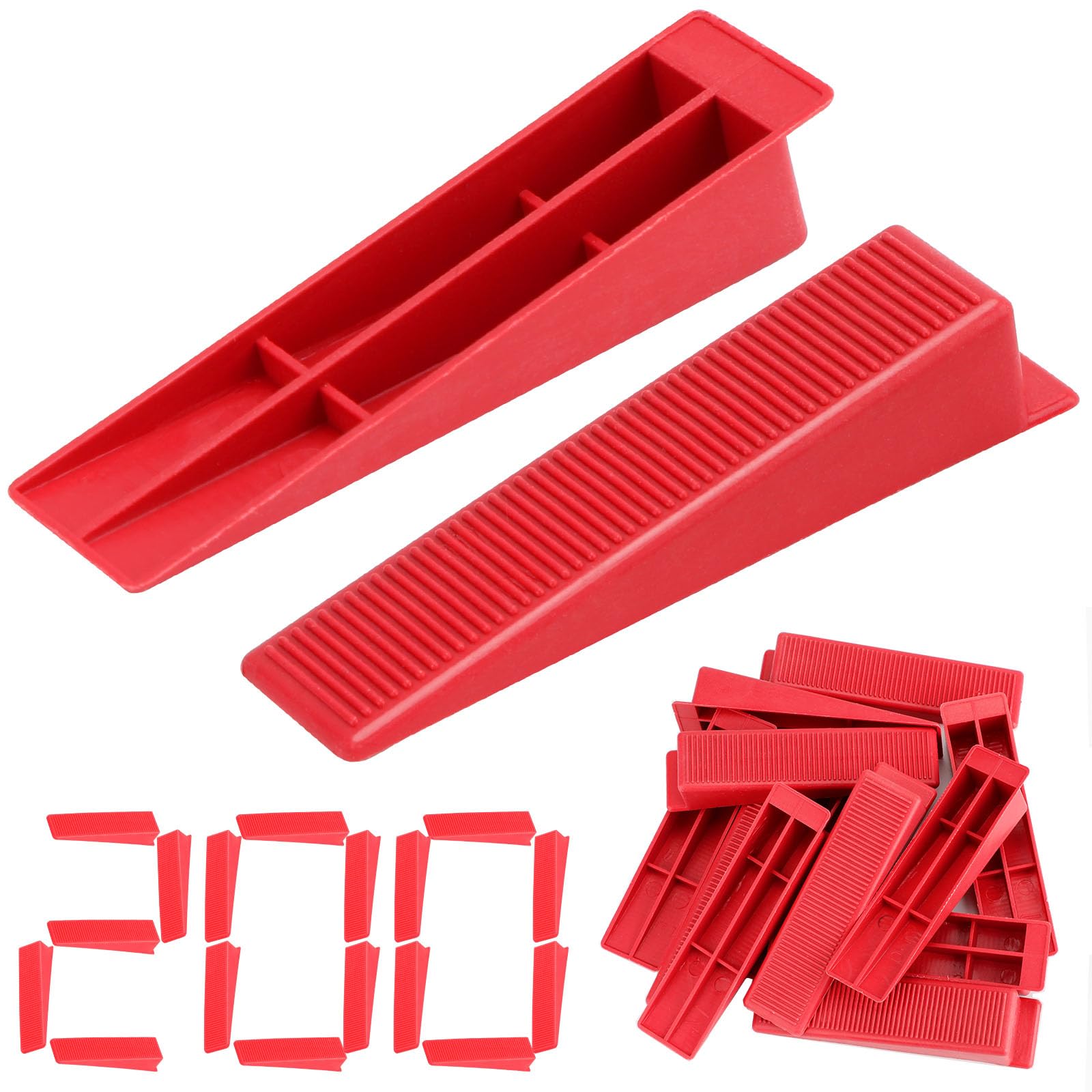 Satisby 200PCS Tile Leveling Wedges,L86*W22 mm Reinforced Reusable,Tiles Leveler Wedges Only,for Wall and Floor