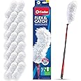 O-Cedar Flex & Catch Heavy Duty Dusting Kit with 15 Disposable Duster Refills | Extendable 3 Ft Handle with Stay-On Duster Hook | Traps 3X More Dust Than Feather Dusters