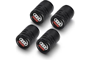 PARKTREE Metal Auto Tire Valve Stem Compatible with Audi Q3 Q5 Q7 S3 S4 S5 S6 S7 A3 A4 A5 A6 A7 A8 Trim Accessories 4pcs Black