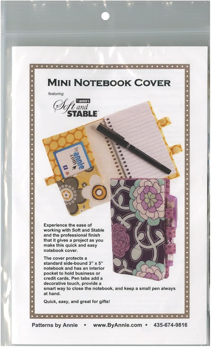 By Annie Patterns Mini Notebook Cover Home & Kitchen
