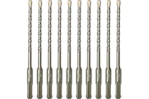 FF ERA 10-Pack SDS Plus 1/4" x 6" Rotary Hammer Drill Bits, Carbide Tipped for Brick, Stone and Concrete