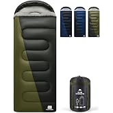 TANSTRIDER XXL Sleeping Bags for Adults Teens, 4 Season Camping Sleeping Bag Waterproof,Machine Washable Backpacking Gear for Cool Weather,Outdoor Hiking Hunting,with Compression Sack,90x39