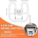 Akynite GR10q 4-Pin 16W CFL Bulb 3500K 950LM Small 13.3x13.3cm Non-Dimmable view 7