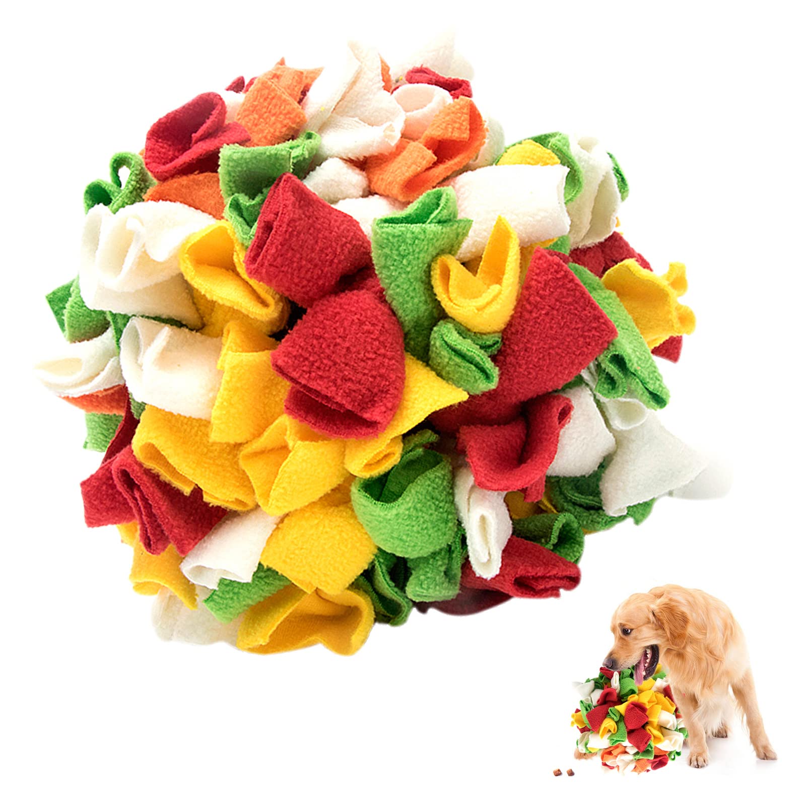 Snuffle Mat Interactive Dog Toys Ball Dog Brain Mental Stimulating Puzzle Toys for Dogs Enrichment Game Feeding Mat for Stress Relief Portable Machine Washable (Large, Rubber)