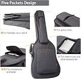CAHAYA Guitar Case 18mm Padding Deluxe Gig Bag 40 41 42 Inch Grey CY0176 view 4