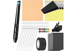 ATOMUS DIY Tattoo Poke Pen Kit with 10pcs Tattoo Needles Bandage (Black)
