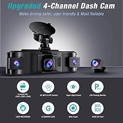 4 Channel 2.5K Dash Cam Front Rear Left