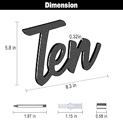 LUCK HOUSE Cursive House Numbers for Outside – 6