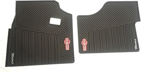 Amazon Com Kenworth Oem T680 Black Rubber Floor Mats W Red Logo