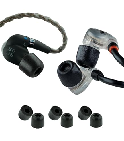 Amazon.com: Memory Foam Ear Tips Noise Canceling Foam Eartips Ear