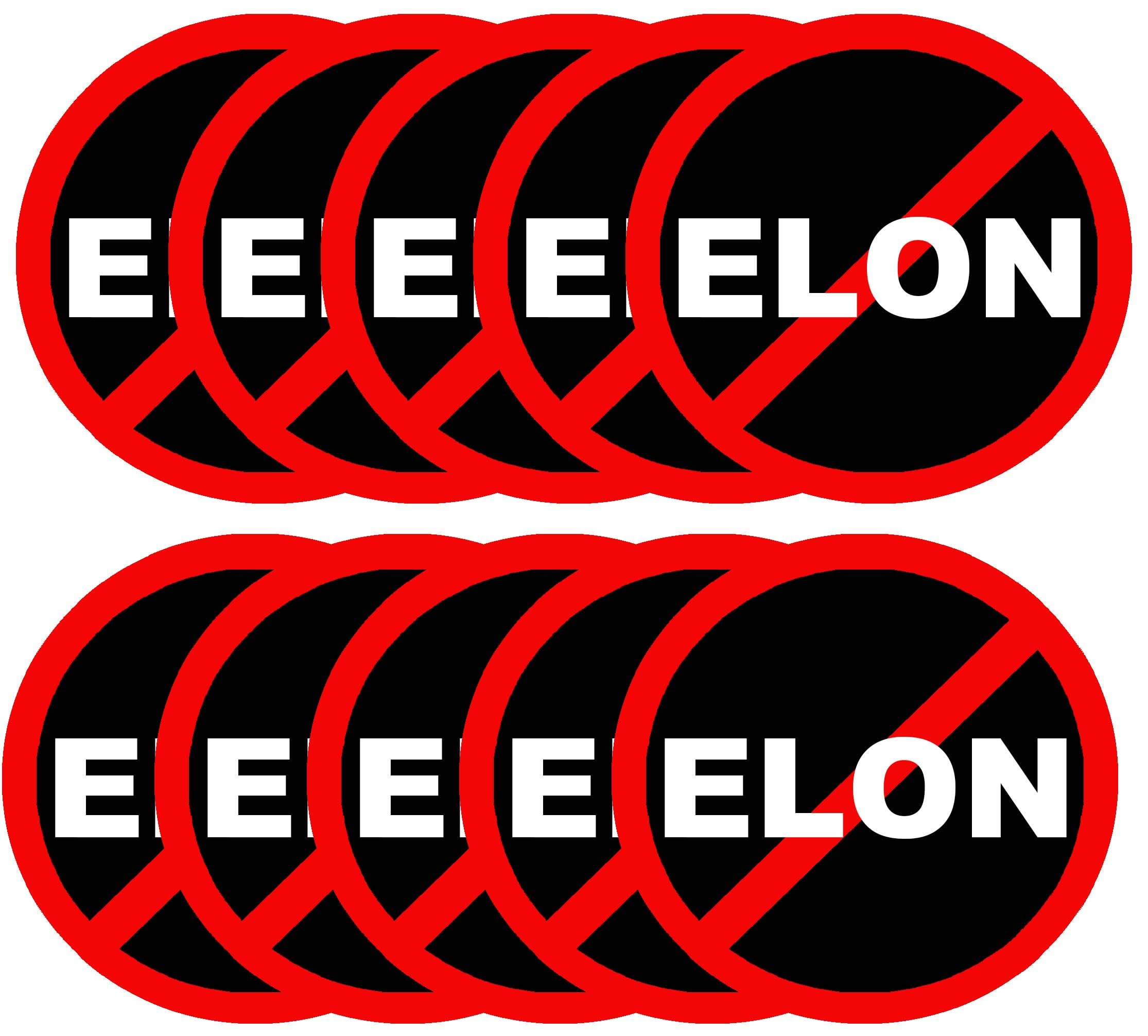 Photo 1 of 10 Pack Anti Elon Round NO Bumper Sticker for Tesla Owners Musk Went Crazy Gift Accessory Decal for Model Reflective Vinyl Sticker Laptop Decal Car Bumper Window Waterproof Sticker