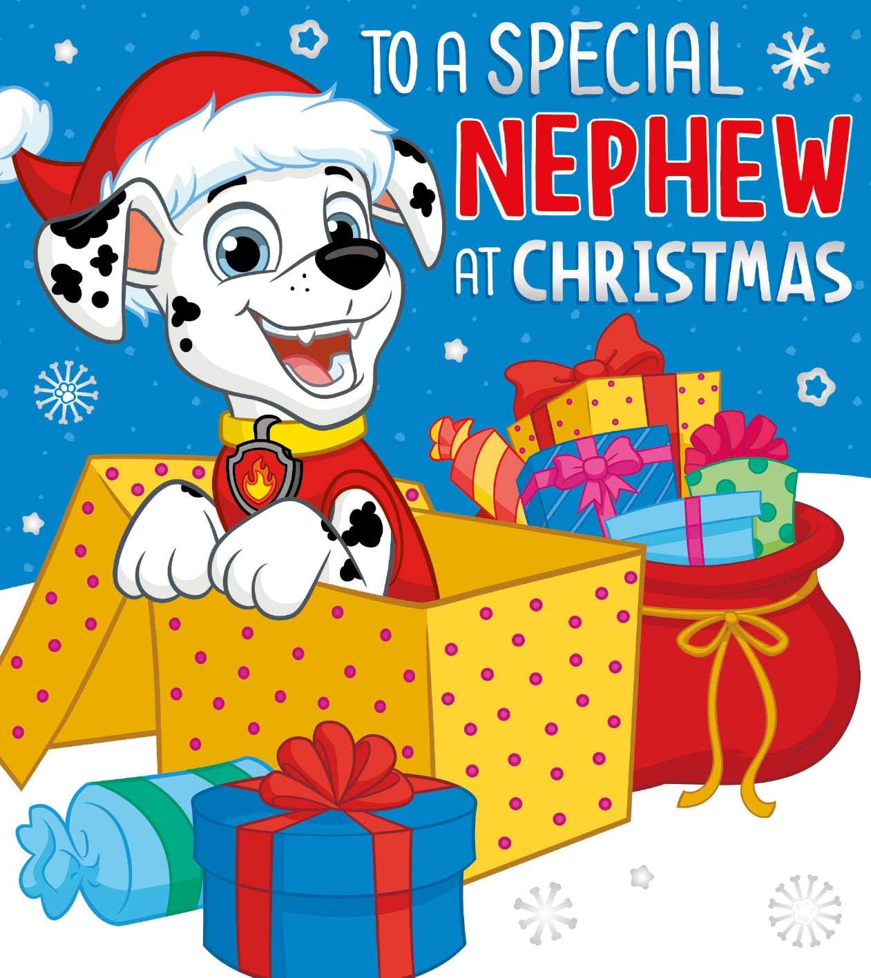 Paw Patrol PTX23 Nephew Christmas Card, Paw Patrol Nephew Christmas Card