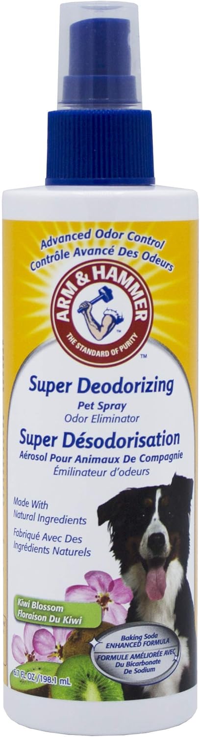 Arm & Hammer Super Deodorizing Spray for Dogs | Best Odor Eliminating Spray for All Dogs & Puppies, Kiwi Blossom Scent, 6.7 oz : Industrial & Scientific