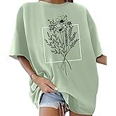 ORANDESIGNE Womens Oversized Cotton T Shirts Graphic Tees Short Sleeve Vintage Tops Casual Summer Clothes 2026