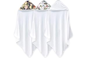 Sweet Dolphin Baby Bath Towel - Rayon Made from Bamboo, Ultra Absorbent - Soft Hooded Towels for Babies,Infant - Baby Registry Gifts-Flowered, 30x30 Inch(Pack of 3)