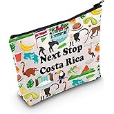 MNIGIU Costa Rica Symbols Souvenir Cosmetic Bag Costa Rica Vacation Gift Costa Rica Trip Makeup Bag Costa Rica Lover Gift North America Travel Gift