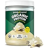 Purely Inspired Plant-Based Protein Powder for Men & Women, Creamy French Vanilla (16 Servings) - Vegan & Organic - 20g of Pe