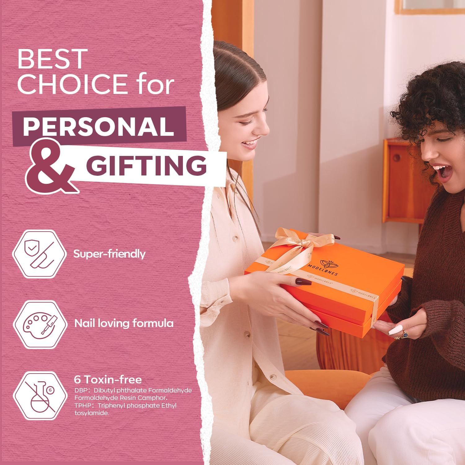 modelones Nail Polish Set 12 Colors Burgundy Red New Year 2025 Nail Polish Set Champagne Gold Glitter Dark Red Purple Shimmer Brown Nail Valentines's Gifts for Women Girl DIY Salon Home - Image 4