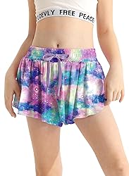 Kids Shorts Blue Aurora with Pocket Drawstring 2 in