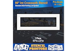 STENCIL PROSTORE Pavement Stencils - 90 inch - International Crosswalk - for Pedestrian Traffic - 90" x 24" x 1/8" (128 mil) - Pro-Grade