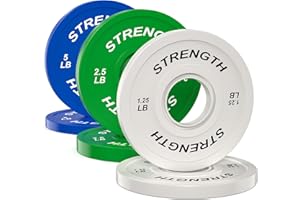 Rendpas Premium Color-Coded Rubber Bumper Plates Set - 2 Inch Olympic Weight Plates for Home Gym Cross and Strength Training