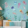 decalmle Mermad Tal Wall Stckers Under The Sea Wall Decoraton