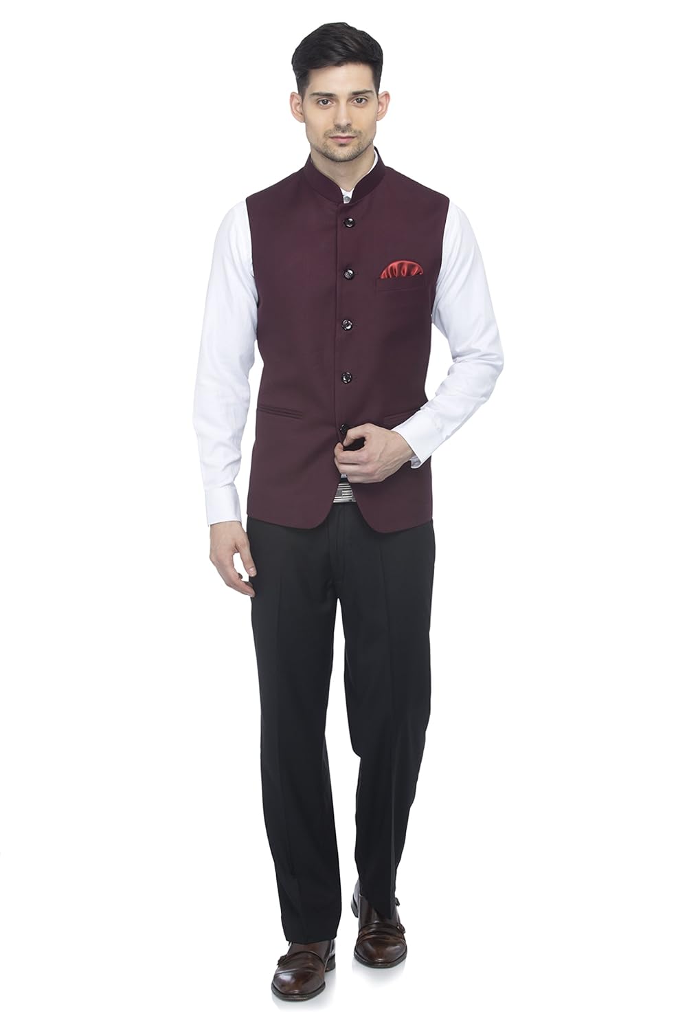 favoroski bandhgala sleeveless modi jackets ethnic men's wear