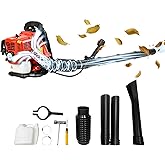 Cordless Fuel Backpack Leaf Blower, 43cc Gas Powered Leaf Blower, Lightweight Gasoline Leaf blowers, Strong Airflow, 650CFM,1