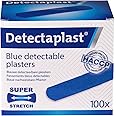 Detectaplast bandaids Waterproof Elastic, Blue Wound bandaids for Food handling, detectable bandaids for First aid Kits in Gastronomy, 0,75 x 2,83 inches, 100 pcs.