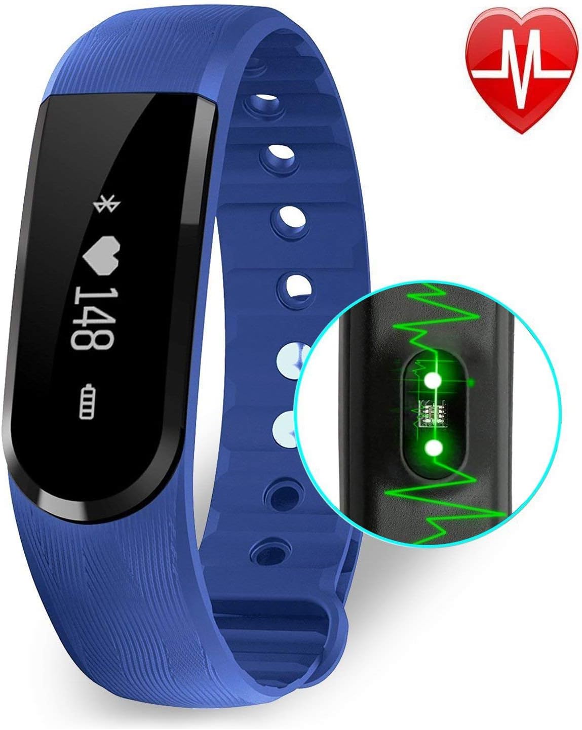 OMNiX™ Veryfit-ID101HR Fitness Band Smart Health Bracelet Bluetooth Wristband Activity Tracker with Heart Rate Monitor