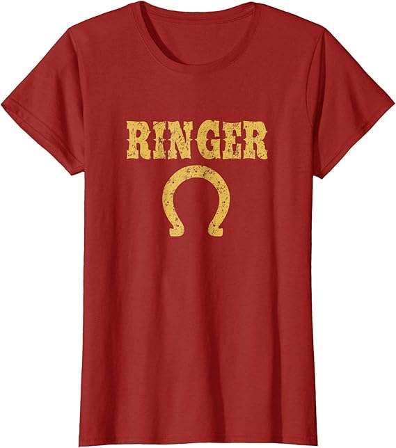 Horseshoe Shirt Funny Distressed Horseshoe Ringer TShirt