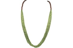 Bocar Long Multiple Row Handmade Beaded Statement 33" Necklace for Women with Gift Box