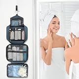 Maliton Foldable Hanging Toiletry Bag Large Travel Organizer Midnight Blue view 8