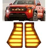 NEOXIST Fog Lights for 2024 2025 2026 Toyota Tacoma Accessories 4th Gen LED Front Grill Daytime Running Light Amber Turn Signals (OE Style)