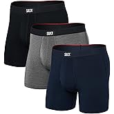 SAXX Underwear Co. mens Vibe Extra Super Soft Boxer Brief Fly 3-pack