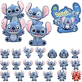 MINISO Disney Stitch Blind Bag, 1 Pack (3 Mini Flocked Figures Inside), 2'' Kawaii Blind Box Collectible Toys, Cute Friendship Gift for Girls Boys Girlfriend