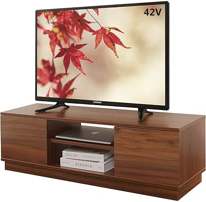 Amazon Co Jp Wlive テレビ台 Avボード ローテレビ台 ロータイプ 脚なし 扉付き 30kgのしっかり耐荷重 47インチまで対応 大容量収納 幅110 30 32cm おしゃれ ウォルナット Wf0051a ホーム キッチン