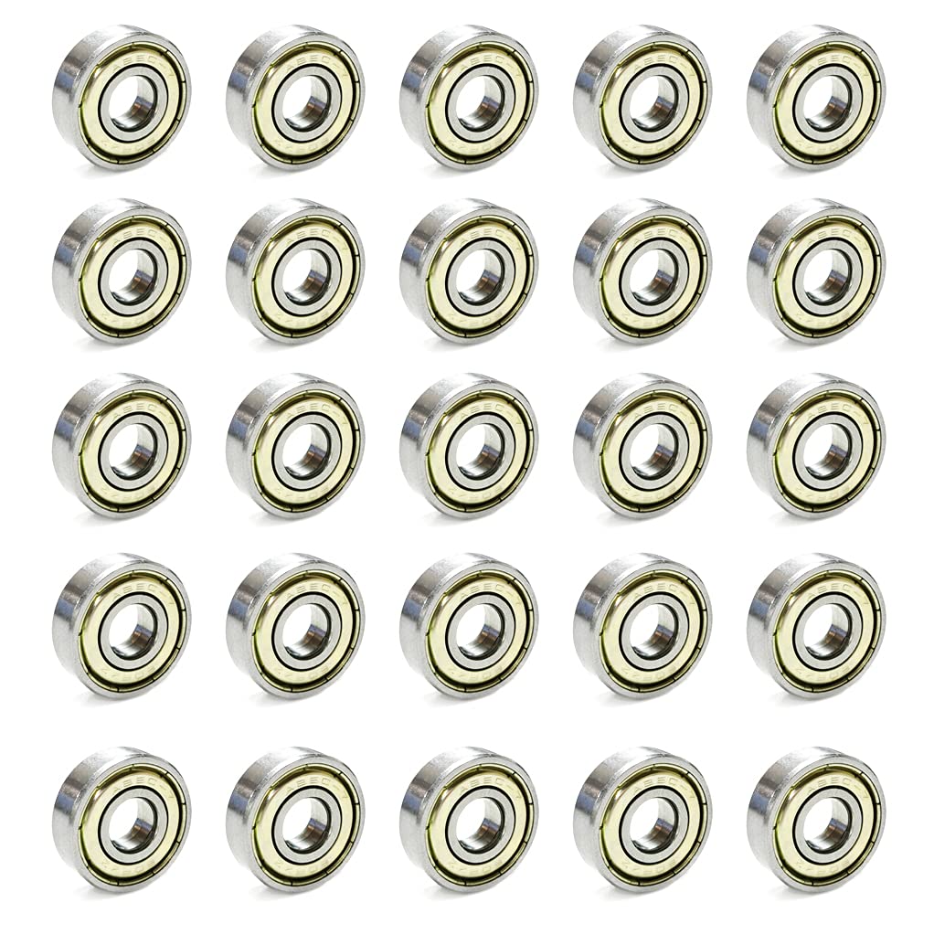 GOIYZTTR 30pcs 608zz Ball Bearing Double Shielded Miniature Deep Groove ball Bearing 8mmx22mmx7mm Carbon Steel Miniature Bearings for Skateboards, Scooters, Inline Skates