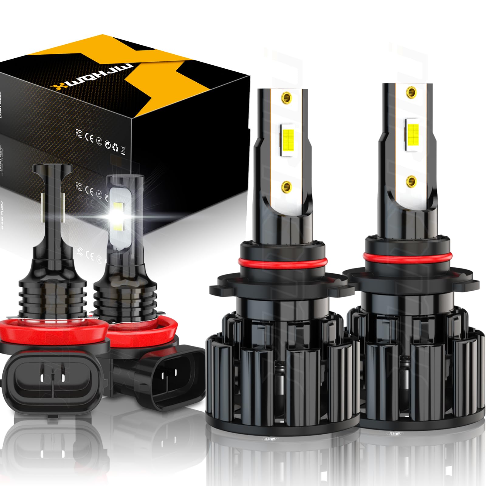 Photo 1 of XWQHJW Compatible for 2016 2017 2018 2019 Toyota RAV4 Light Bulbs Fog Lights, Powersports Bulbs for Off road, Plug n Play, 4-Pack