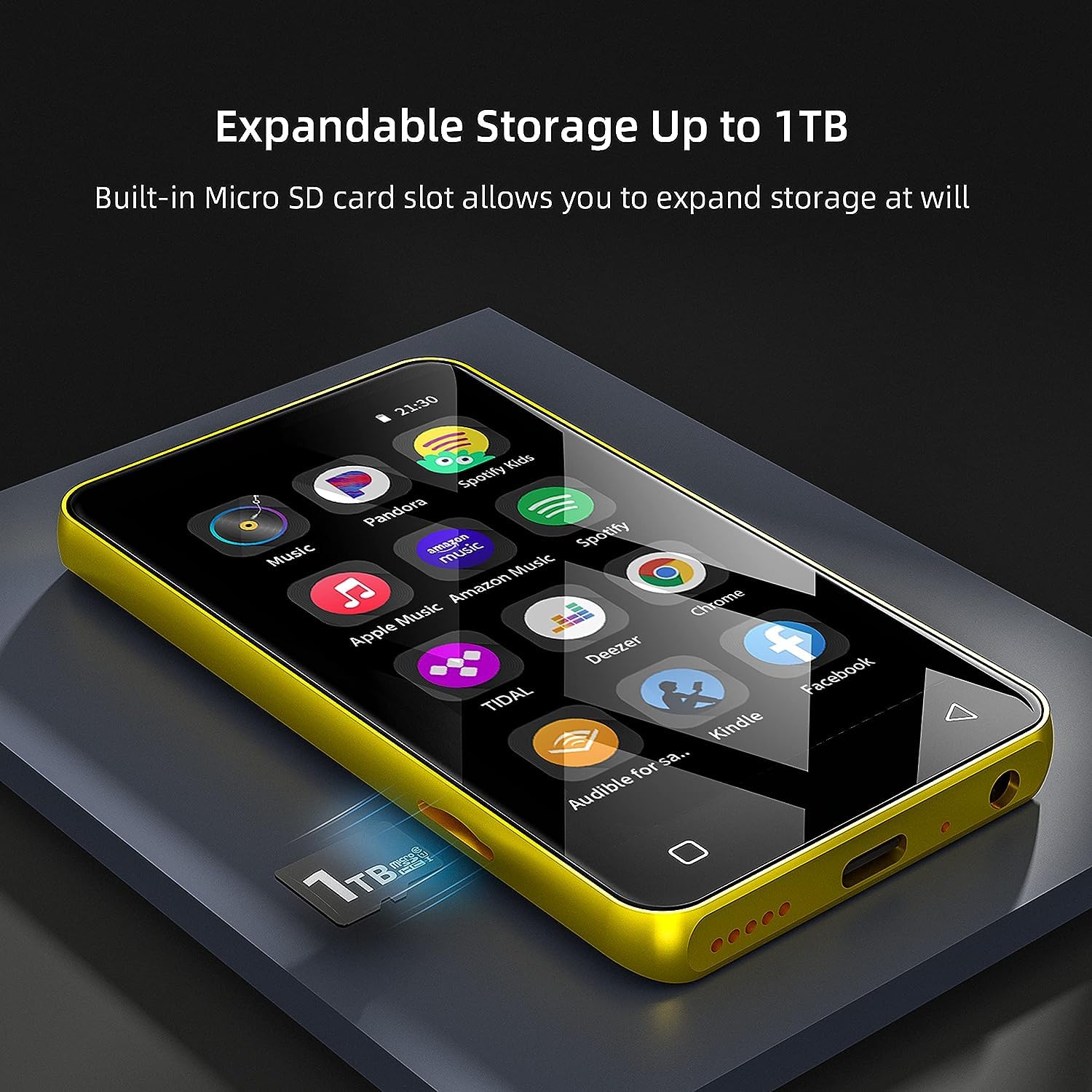 80GB MP3 Player with Bluetooth and WiFi, MP4 MP3 Player with Spotify,Spotify Kids，4