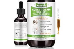 Constipation Relief for Cat, 100% Natural Cat Constipation Treatment with 6 Probiotics for Cats Stool Softeners, Cats Laxativ