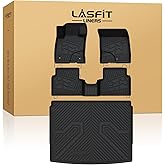 LASFIT Floor Mats and Cargo Mat for 2021-2026 Ford Bronco Sport Carpet Floor, Rear Bump in The Cargo Area, All Weather TPE SUV Floor Liners Cargo Area Custom Fit Trunk Mat