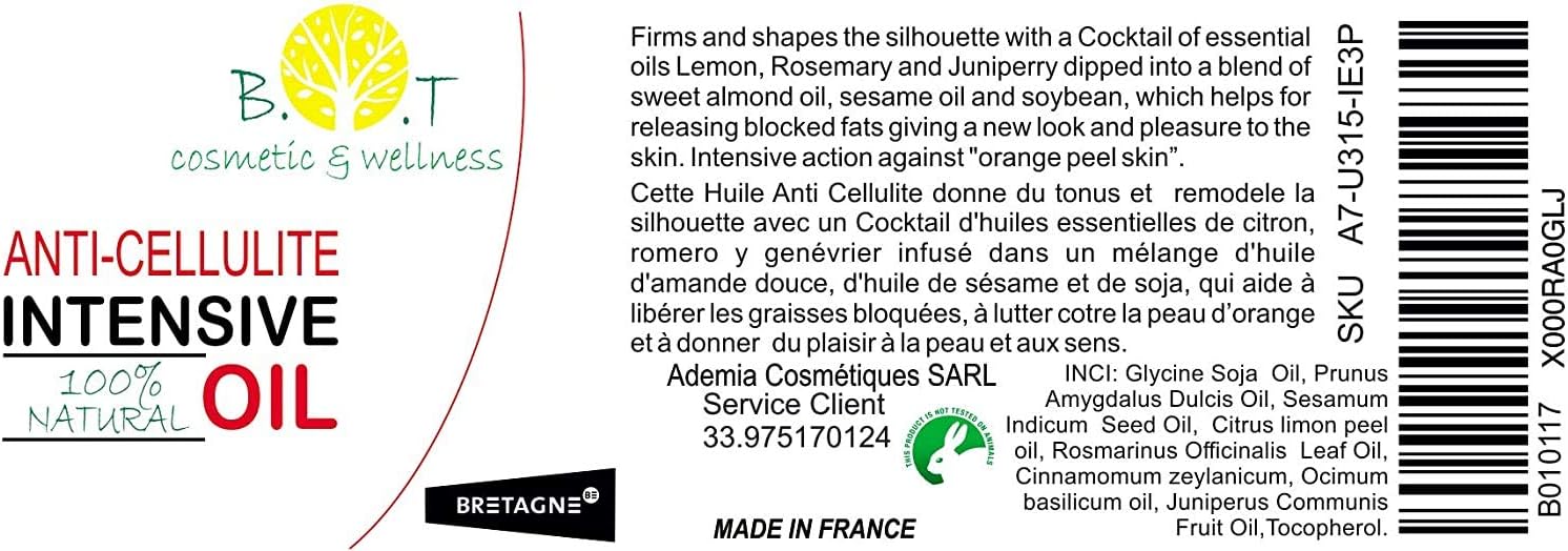 Weight loss Fat Burner Anti Cellulite Oil 100% Natural with Pure Essential Oil of Lemon, Rosemary, Cinnamon - Image 5