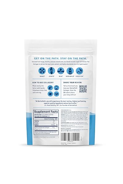 NATIVEPATH COLLAGEN PEPTIDES PROTEIN – HYDROLYZED TYPE 1 & 3 COLLAGEN POWDER FOR SKIN, HAIR, NAILS – 15.9 OZ (45 SERVINGS)
