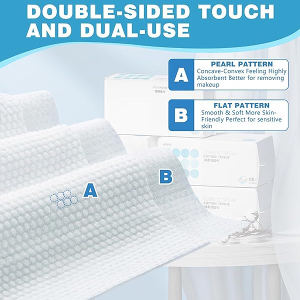 DISPOSABLE FACE TOWELS, BIODEGRADABLE CLEAN TOWELS, ULTRA SOFT & THICK CLEAN FACIAL WASH CLOTH FOR SENSITIVE SKIN, MAKEUP REMOVER CLEAN WIPES, LINT-FREE 80 COUNT