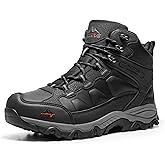 NORTIV 8 Men's Waterproof Hiking Boots Outdoor Trekking Lightweight Mountaineering Leather Shoes