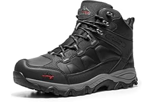 NORTIV 8 Men's Waterproof Hiking Boots Outdoor Trekking Lightweight Mountaineering Leather Shoes