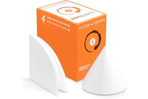 Qualitative Filter Paper 24 cm Quadrant Folded Filter Paper, Qualitative Grade 4 - ZENPORE Fast Flow 240 mm (50 Discs)