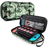 Mumba Carrying Case for Nintendo Switch OLED Model 2021/Switch 2017, Deluxe Protective Travel Carry Case Pouch for Nintendo Switch Console & Accessories [Dual Protection] [Large Capacity] (Camouflage)